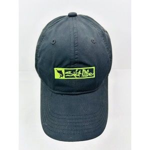 Salt Life Embroidered Lightweight Hat Black Adjustable Polyester Youth Cap